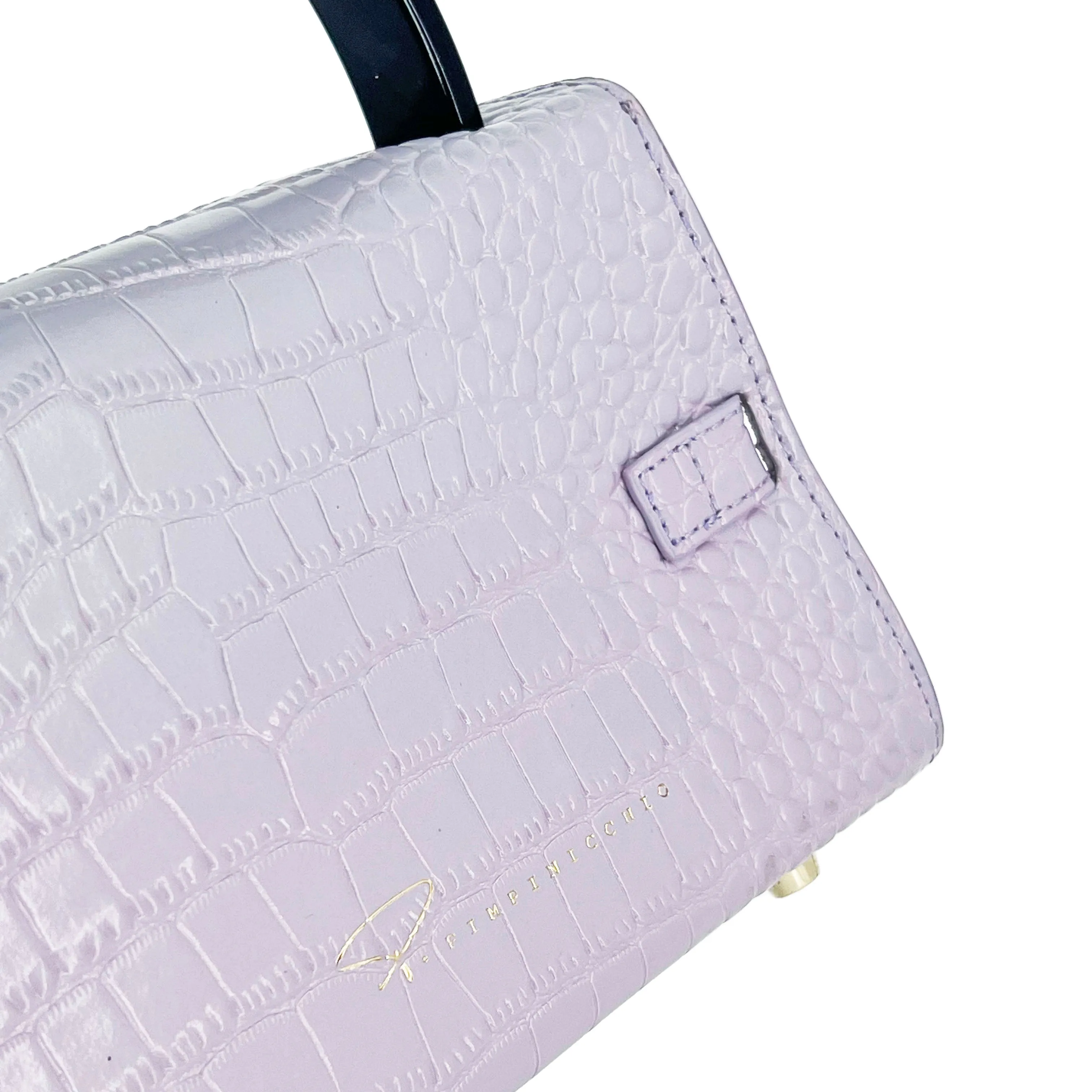 301W STUDDED SIGNATURE HANDLE BAG IN WHITE