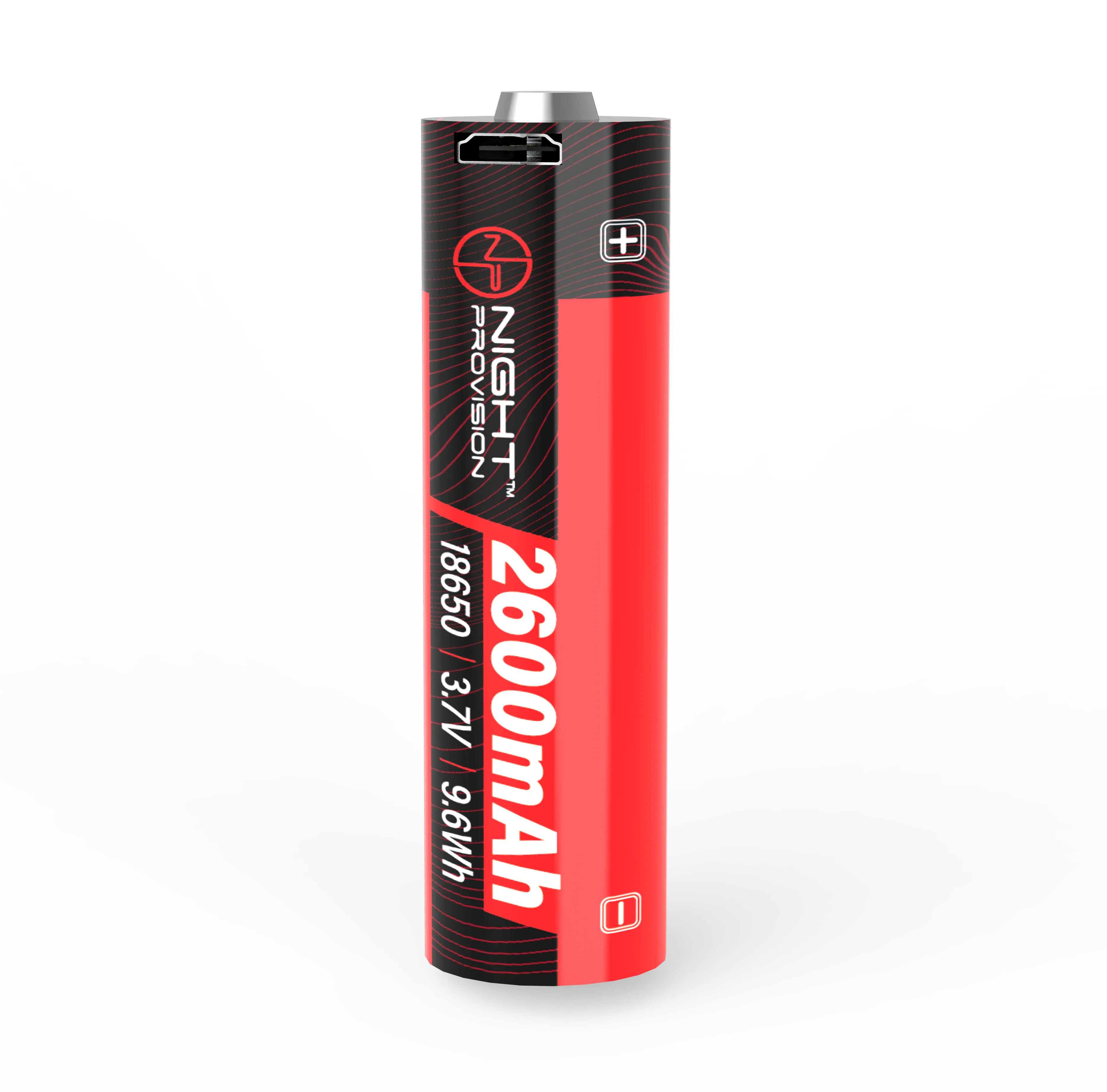 3.7V 2600MAH USB RECHARGEABLE 18650 BATTERY LI-ION  5.2A & USB CHARGER CABLE