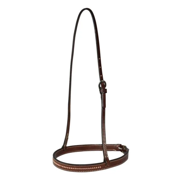 6005C: NOSEBAND 1? COPPER SPOTS CHOCOLATE BRIDLE