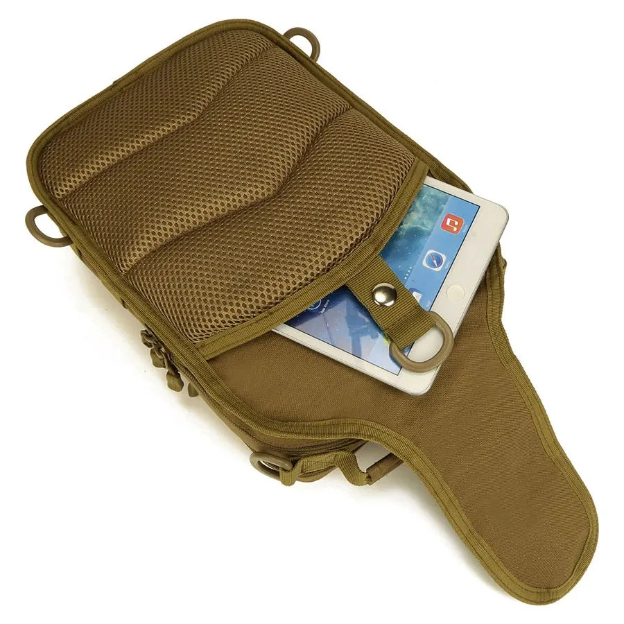 600D Tactical Multi-function Sling Bag USB Charging Waterproof