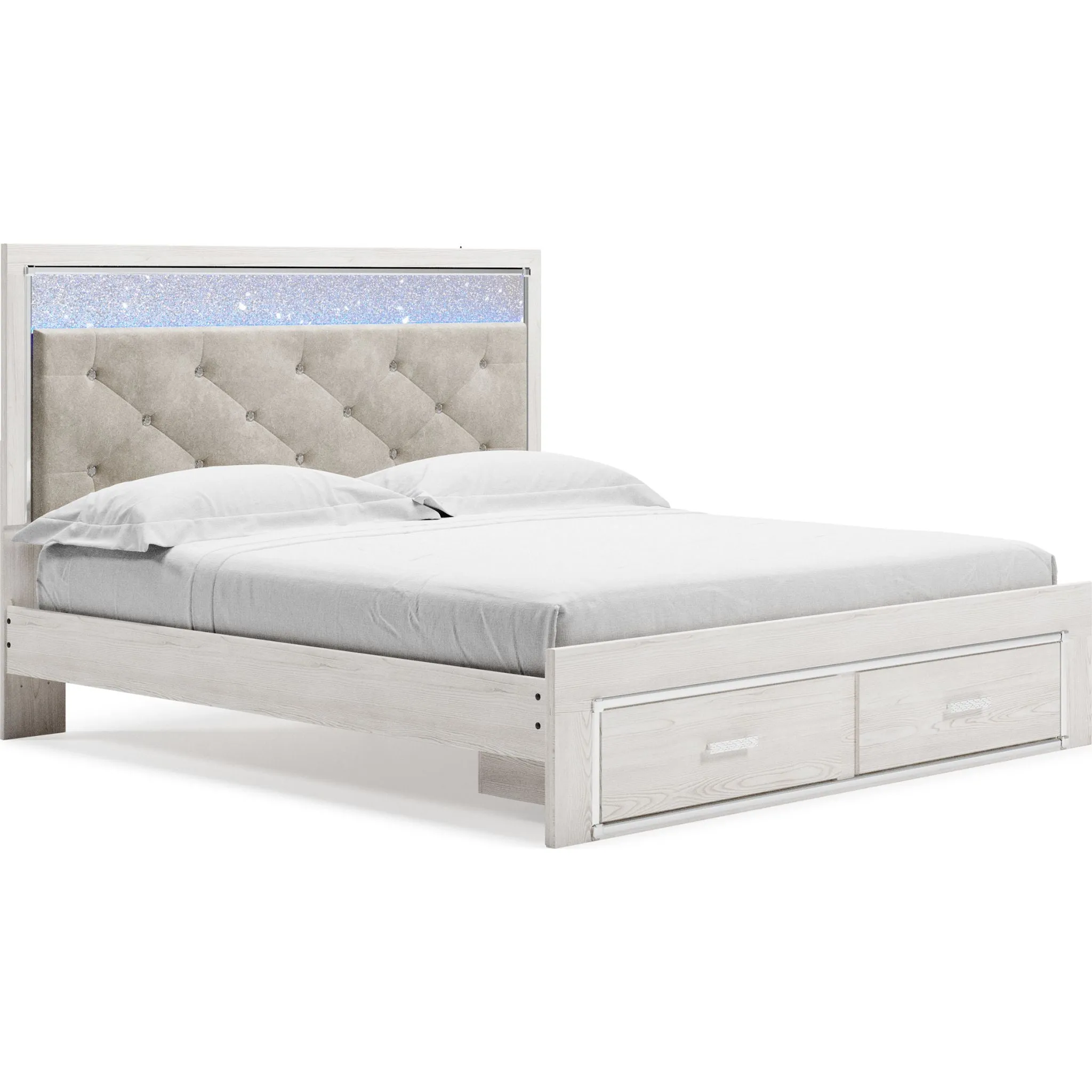 Altyra Storage Bed - White