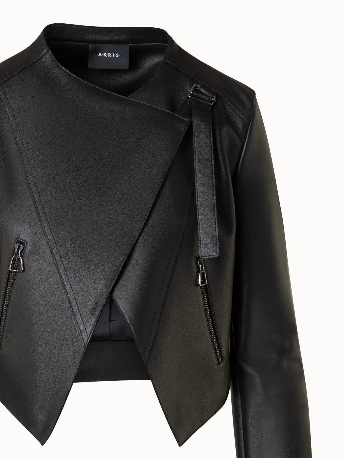 Asymmetrical Leather Biker Jacket