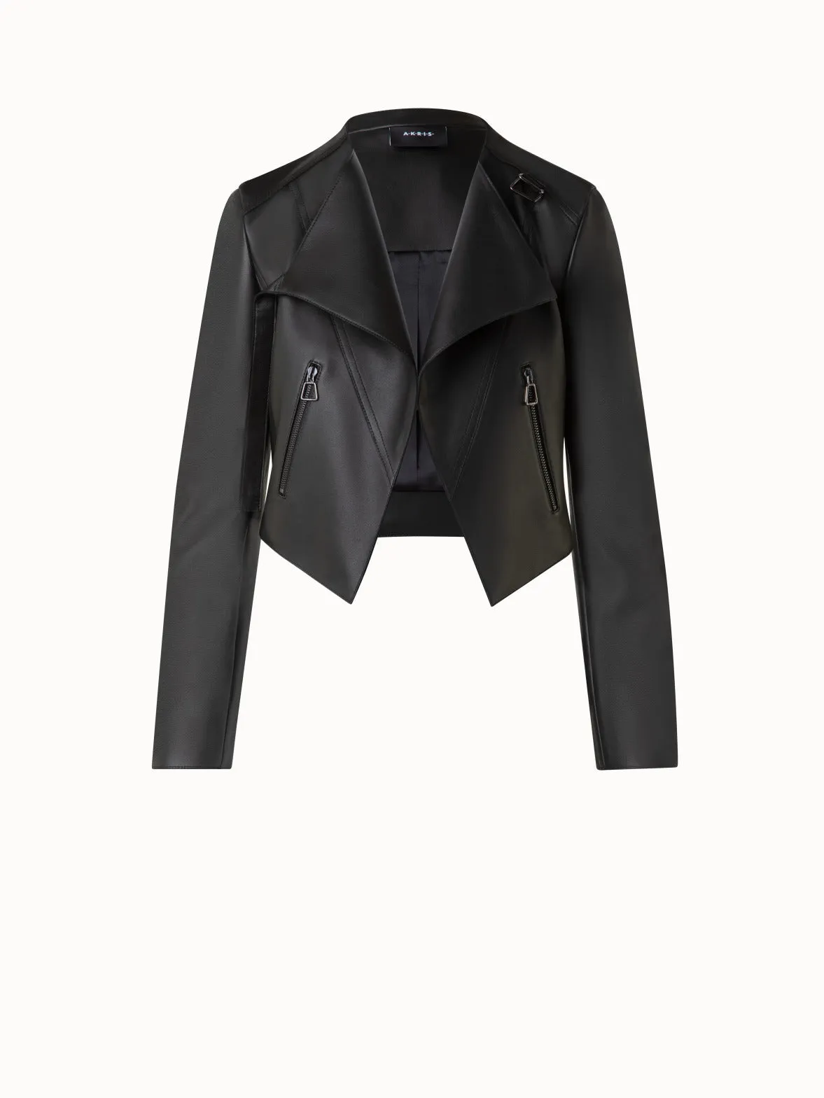 Asymmetrical Leather Biker Jacket