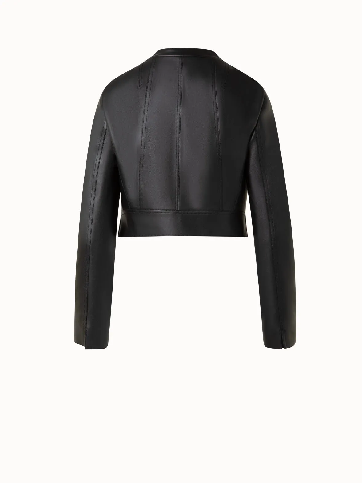 Asymmetrical Leather Biker Jacket