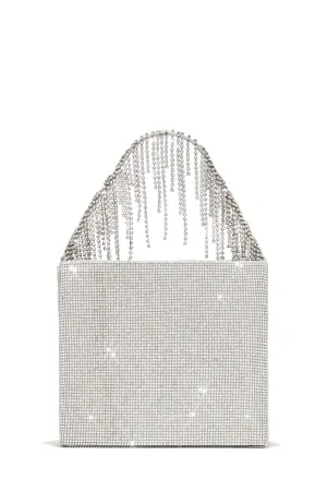 Azalia Fully Embellished Crossbody Handbag - Silver