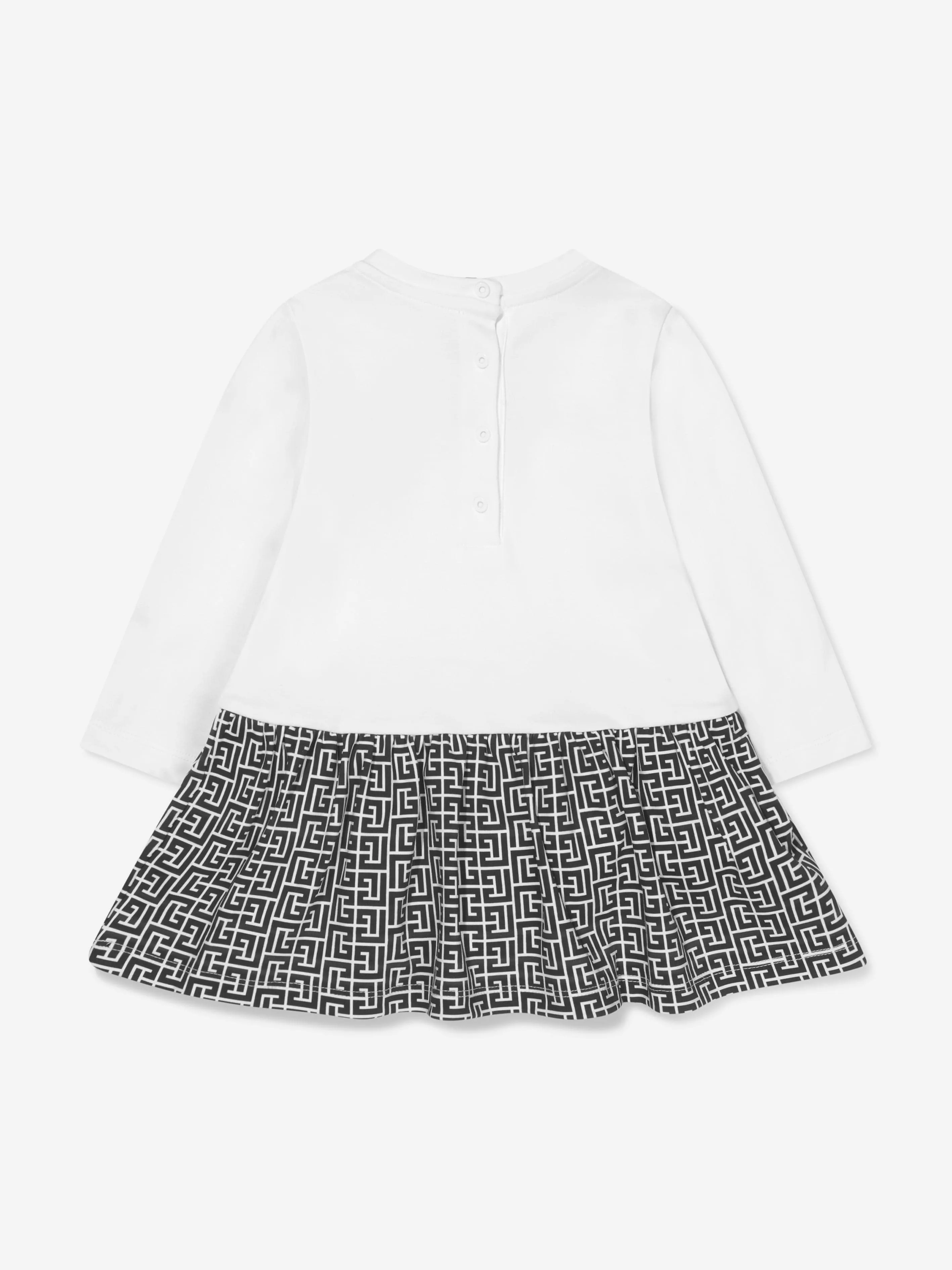 Balmain Baby Girls Long Sleeve Logo Dress
