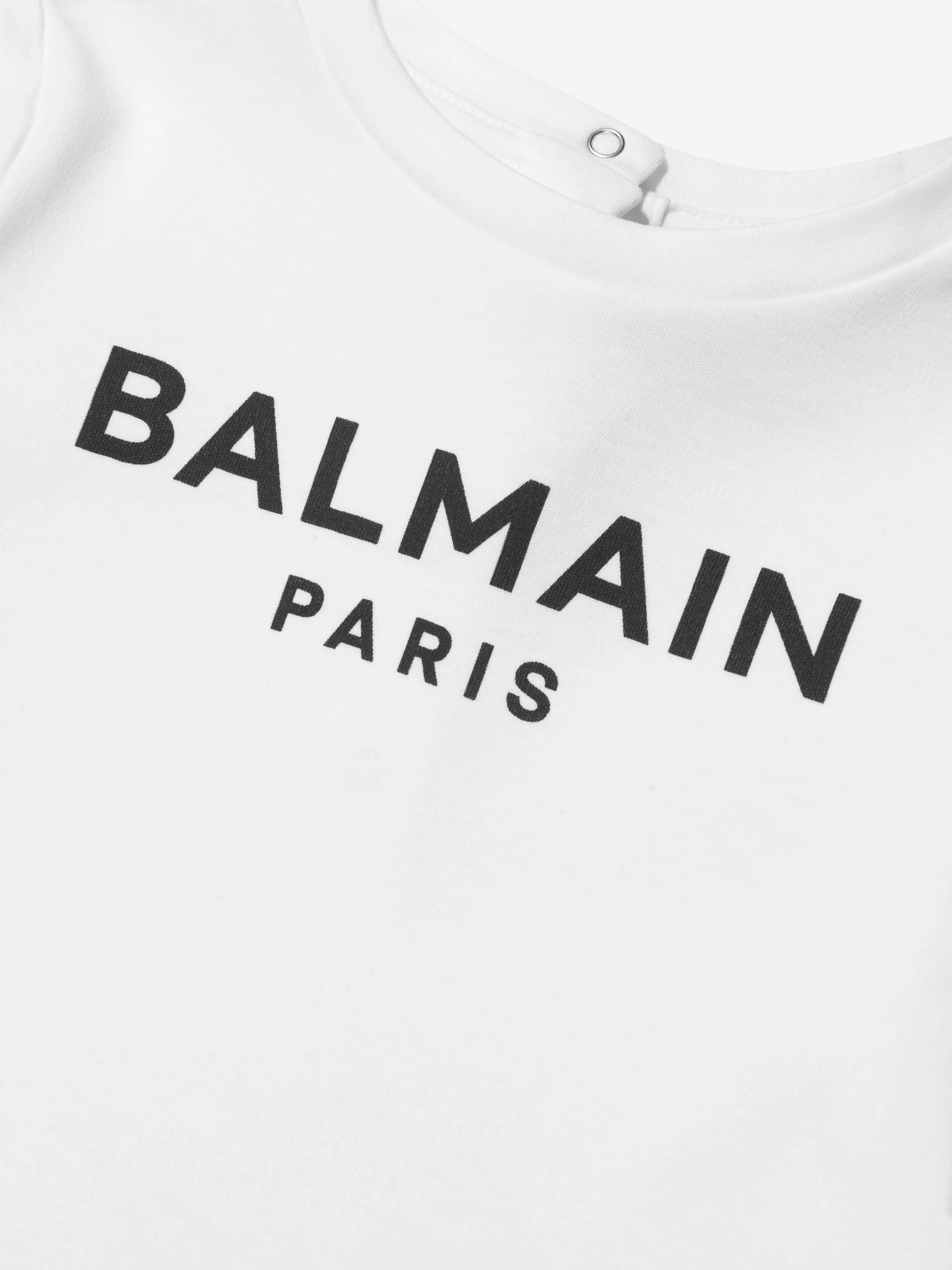 Balmain Baby Girls Long Sleeve Logo Dress