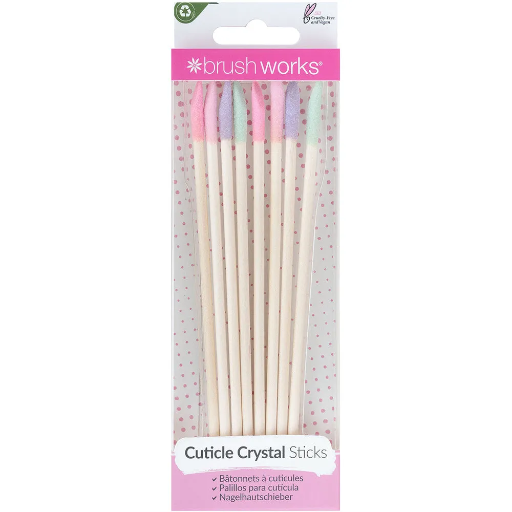 Brushworks Cuticle Crystal Sticks Pack of 8