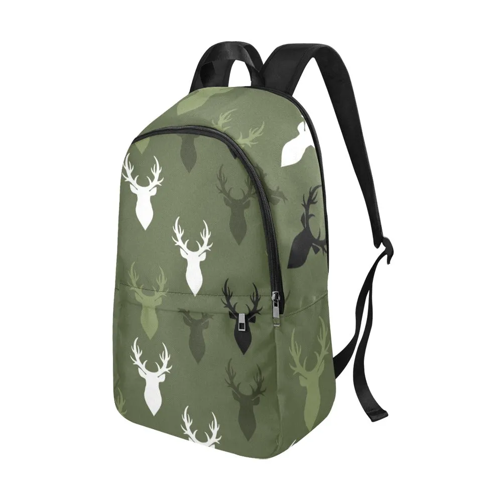 Buck Print Fabric Backpack - Durable, Lightweight & Stylish for Him