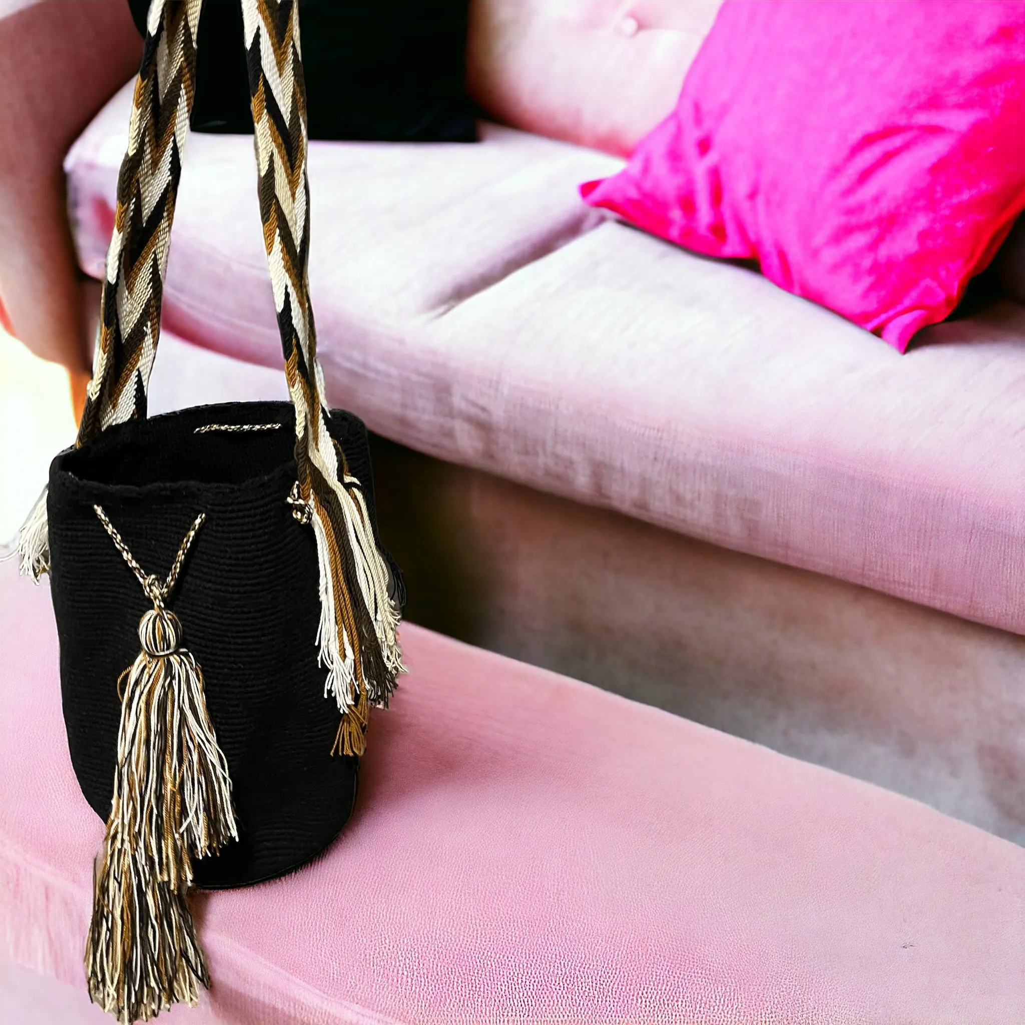 Bucket Cotton Shoulder Bag