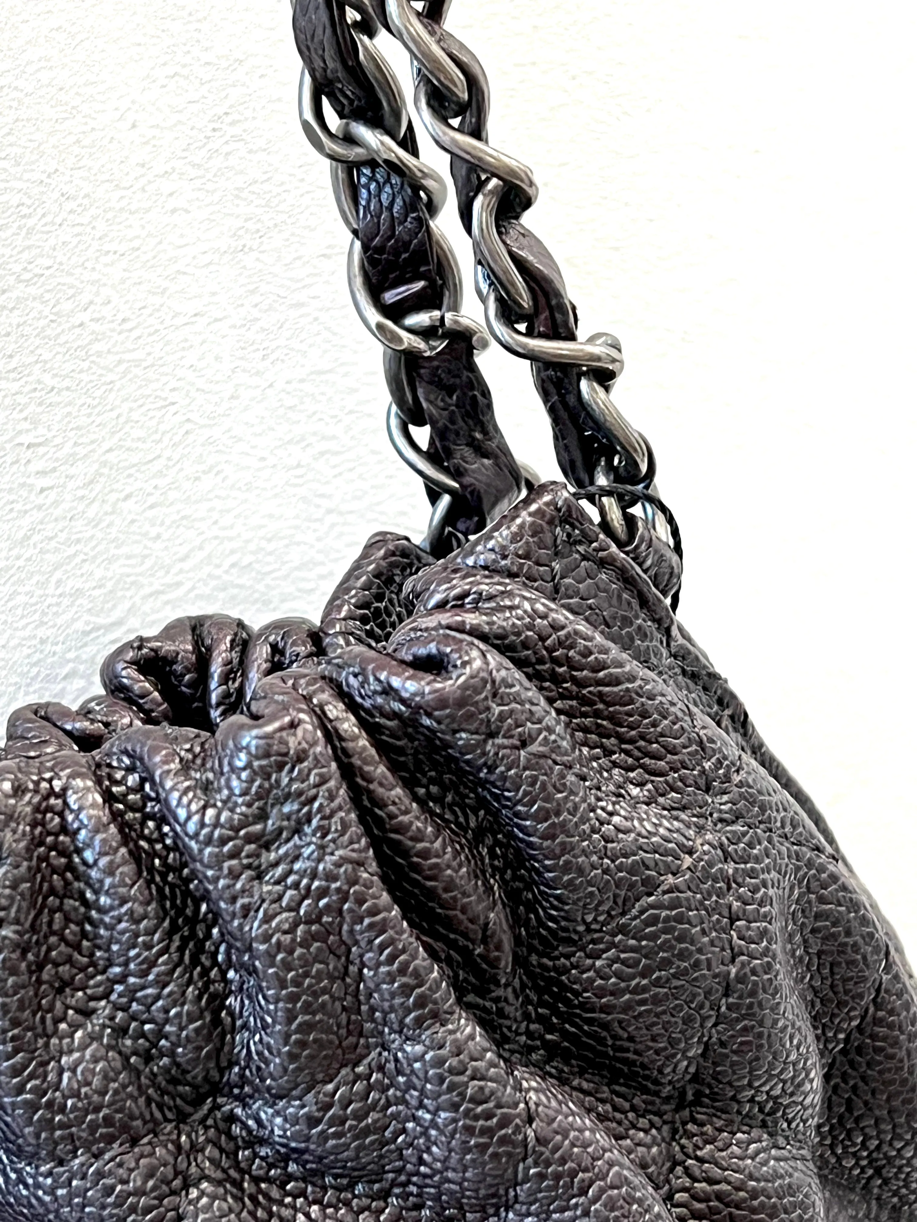 CHANEL CC CAVIAR QUILTED ELASTIC SHOULDER BAG