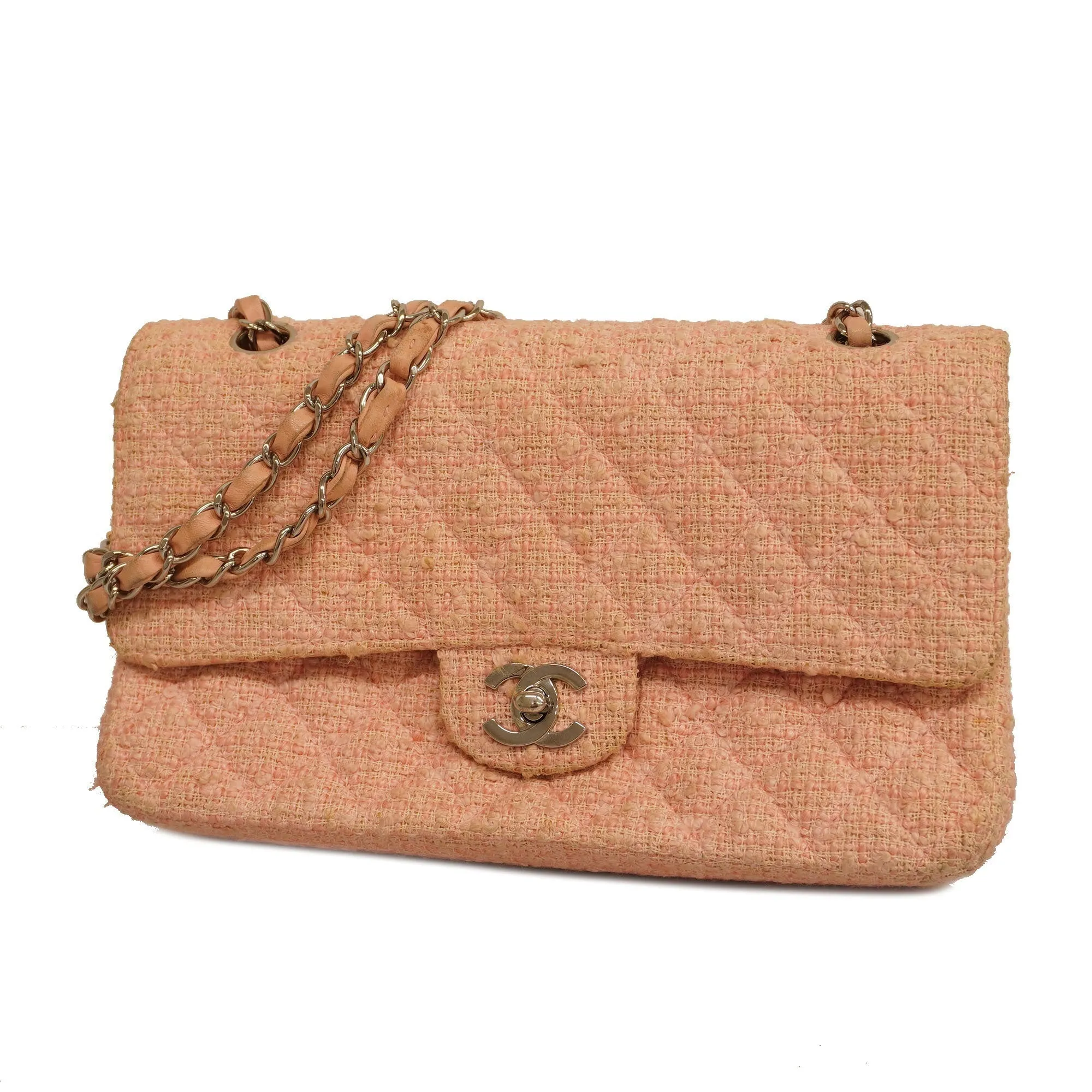 CHANEL  Shoulder Bag With Fringe Women's Tweed Shoulder Bag