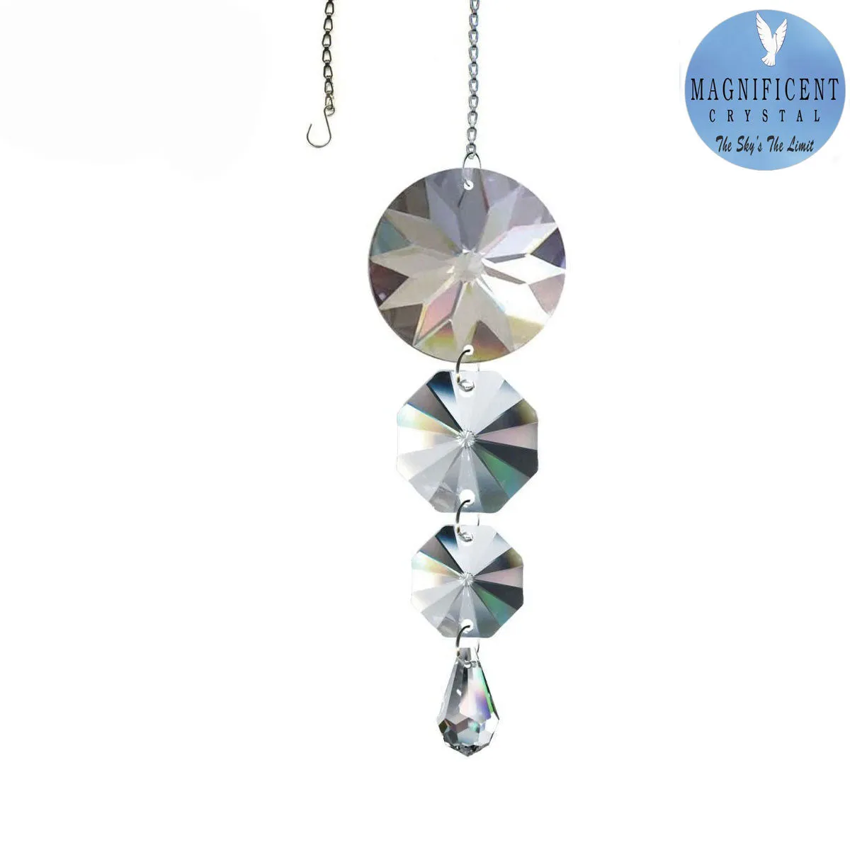 Clear Waterfall Prisms Crystal Suncatcher 5 inch Magnificent Brand