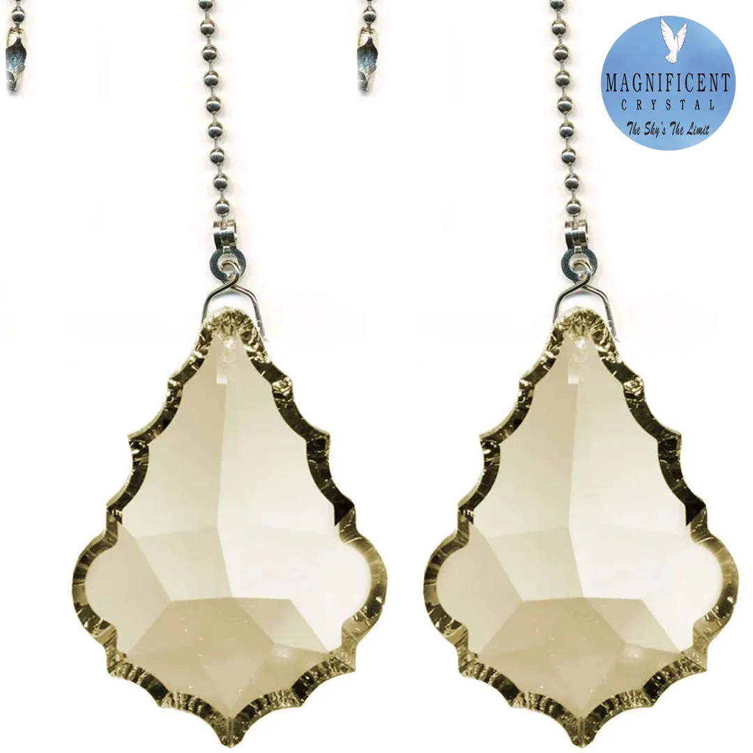 Crystal Fan Pulley 2 inches Gold Pendeloque Prism Magnificent Brand