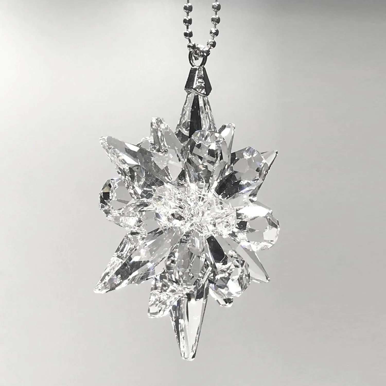 Crystal Ornament Clear Starflower Prism Colorful Magnificent Crystals 2 3/4-inch