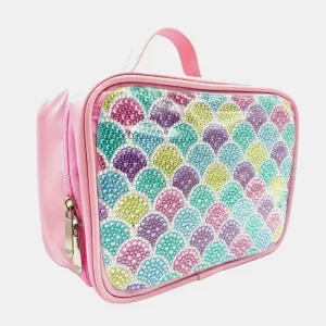 DIY Diamond Cosmetic Bag Fish Scale Pattern Rainbow Makeup Bag Purses