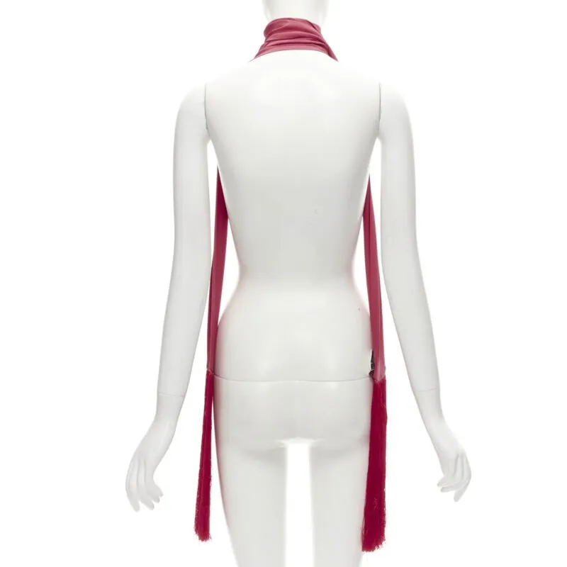 FENDI 100% silk FF monogram jacquard fringe extra long scarf
