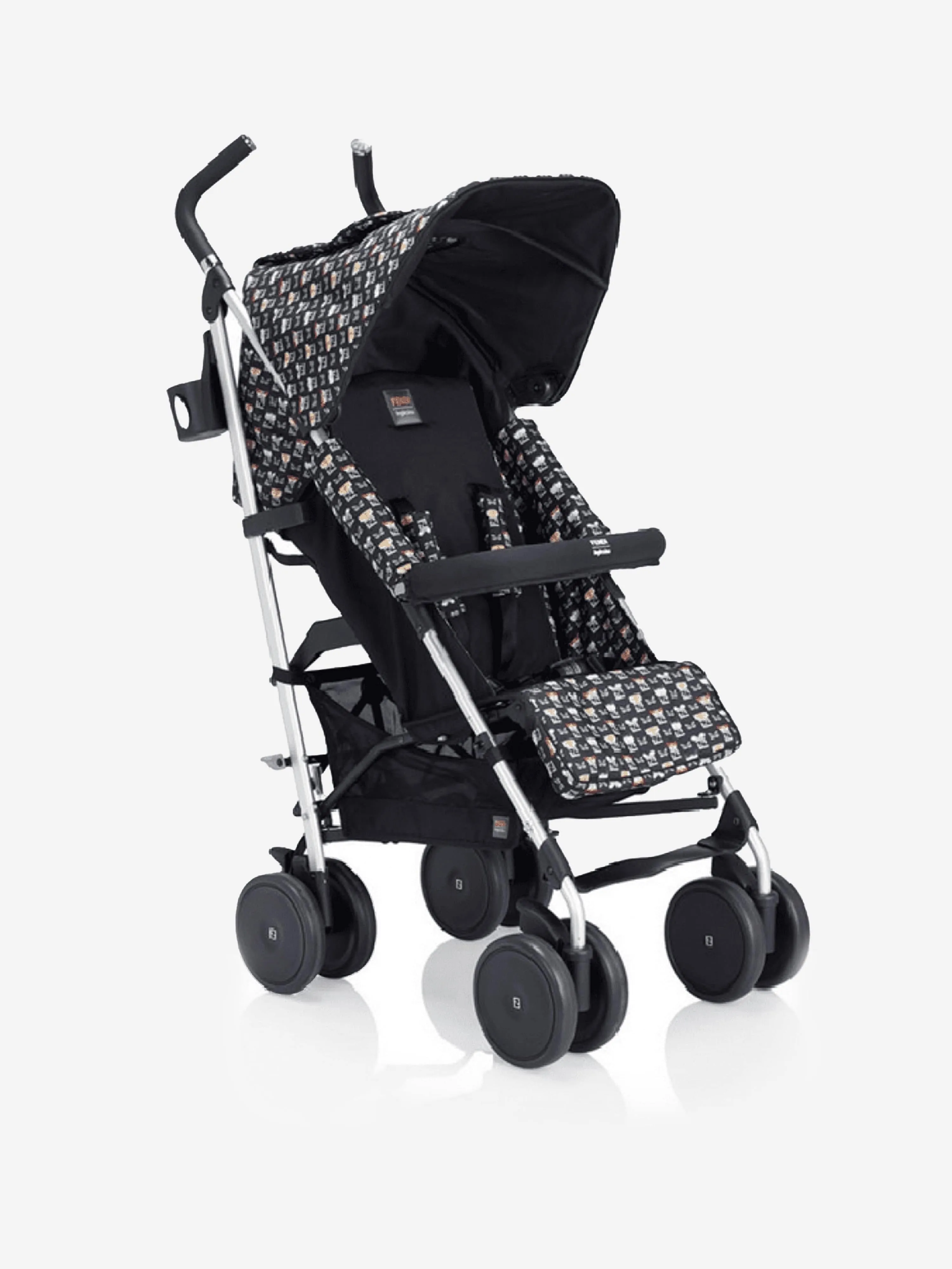 Fendi Black Monster Logo Stroller