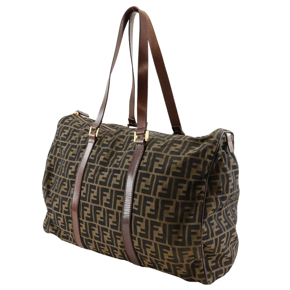 FENDI Boston Duffel bag Nylon canvas Brown Zucca unisex(Unisex) Used