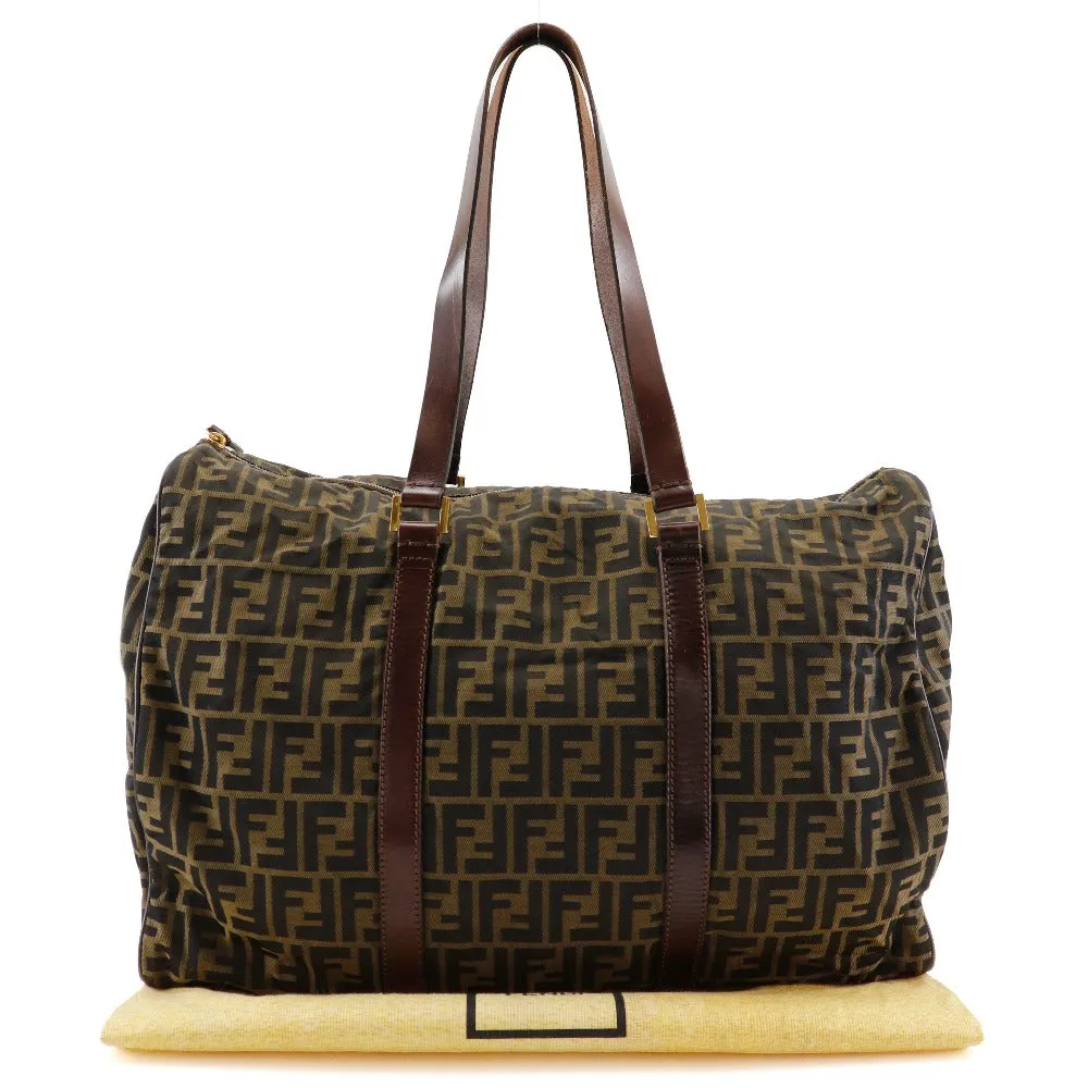 FENDI Boston Duffel bag Nylon canvas Brown Zucca unisex(Unisex) Used