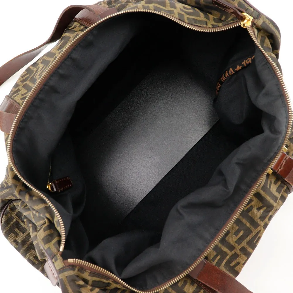 FENDI Boston Duffel bag Nylon canvas Brown Zucca unisex(Unisex) Used
