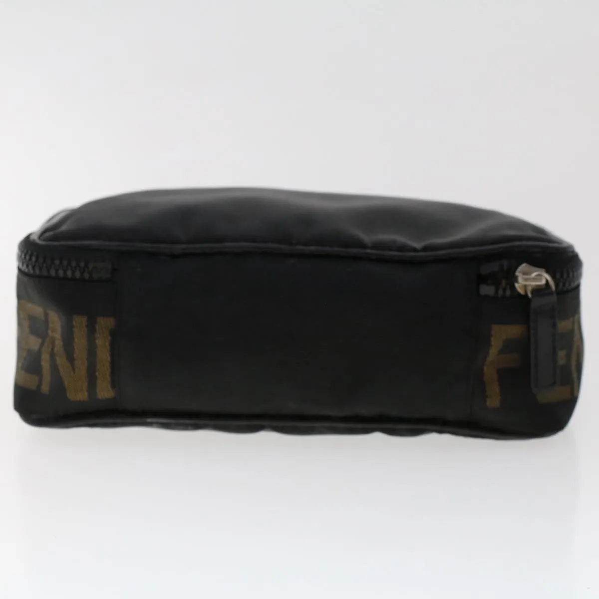 FENDI Hand Bag Nylon Black Auth fm2555
