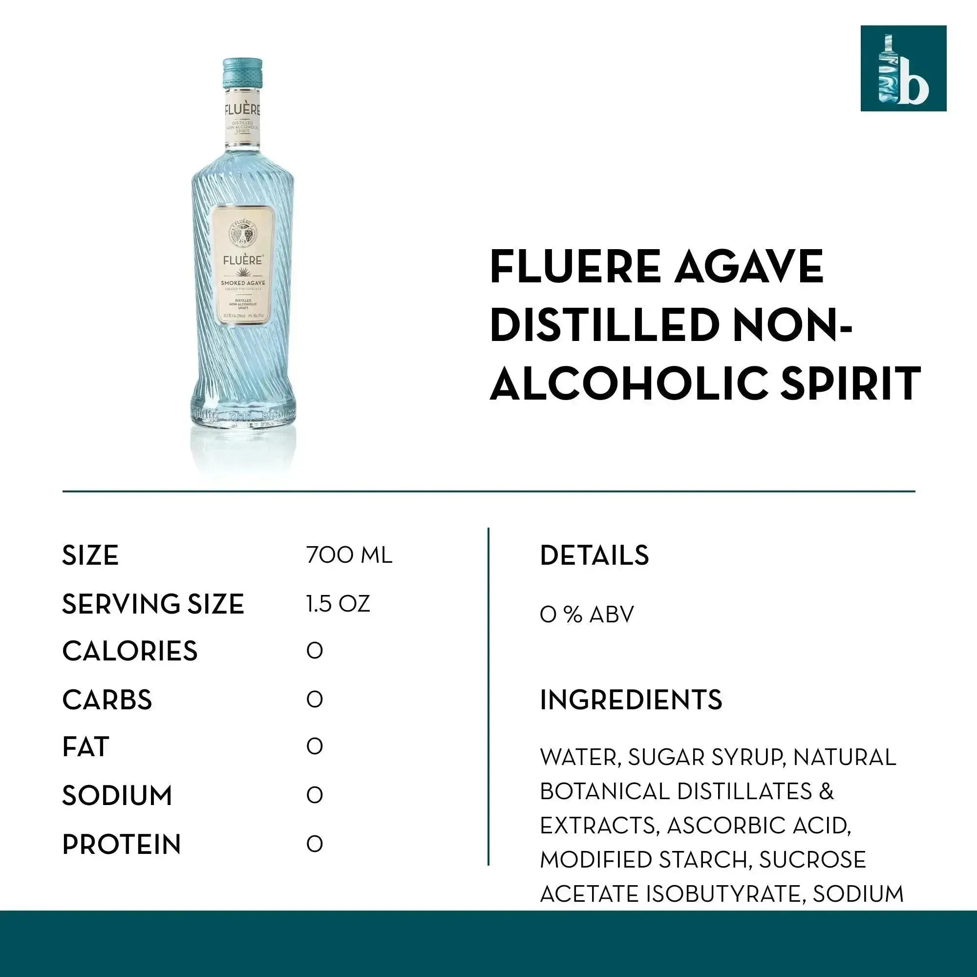 Fluère Non-Alcoholic Smoked Agave Spirit