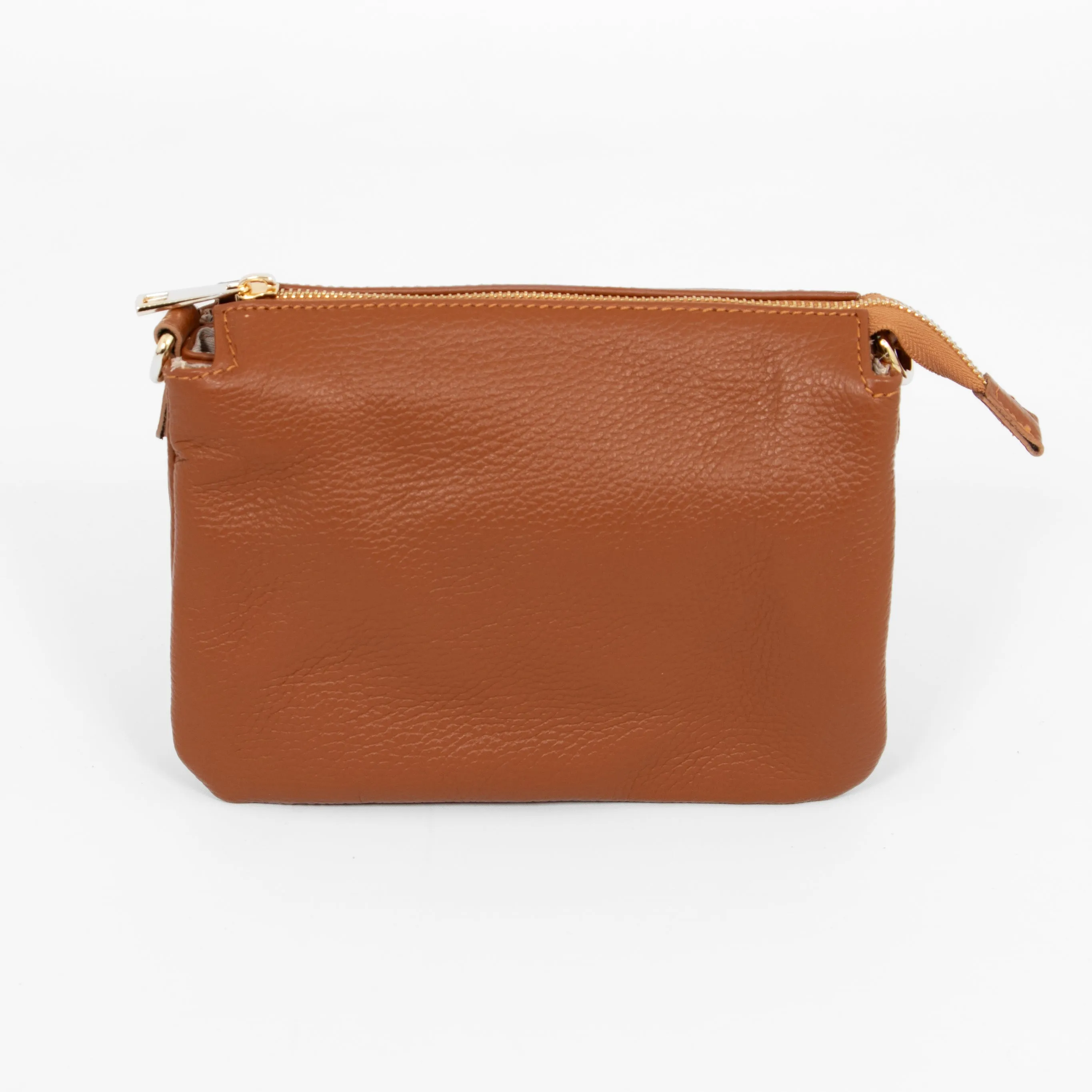 Gia Crossbody Bag - Tan, Pebbled