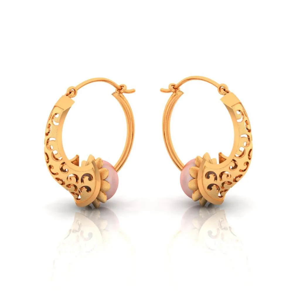 Gorgeous 22-karat Gold Earrings With Intricate Craftsmanship