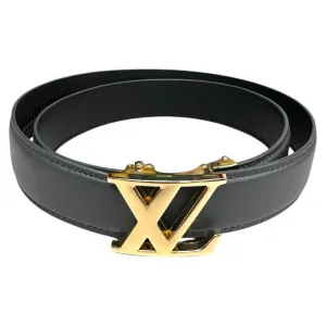 Grey Men's Luxury Belt Genuine Leather Gold Buckle