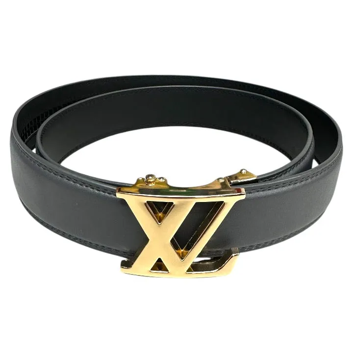 Grey Men's Luxury Belt Genuine Leather Gold Buckle