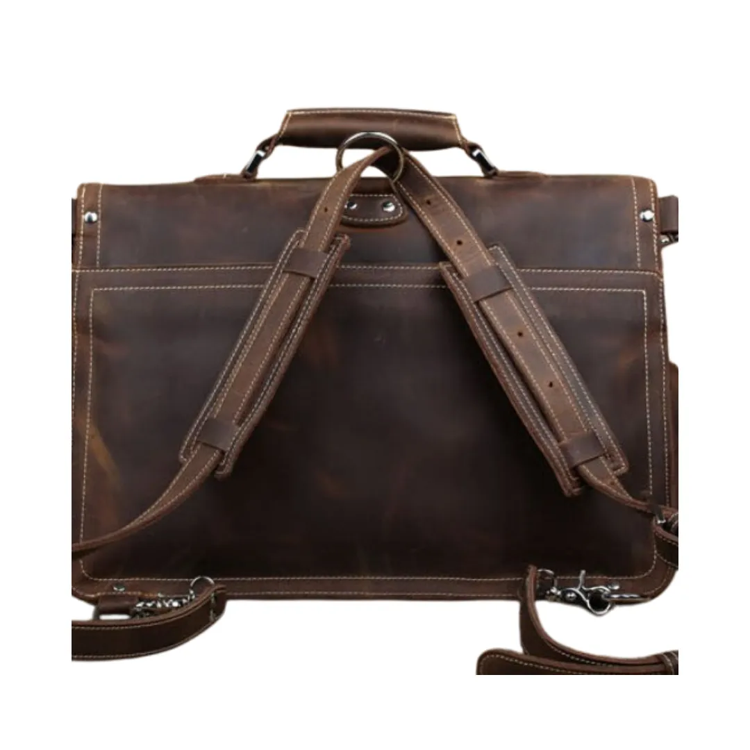 Handmade Vintage Leather Satchel/Backpack