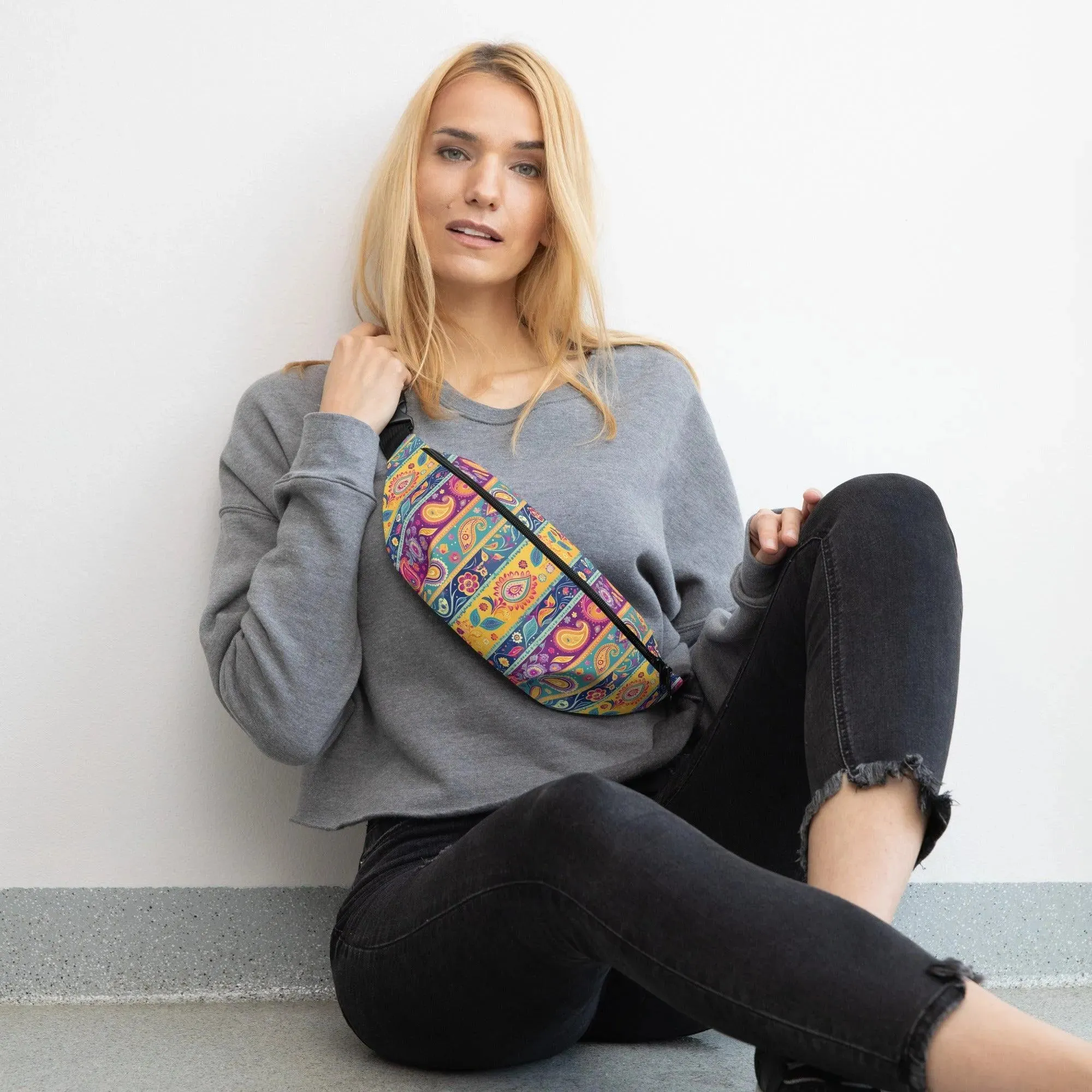 Indian Whimsical Paisley Fanny Pack
