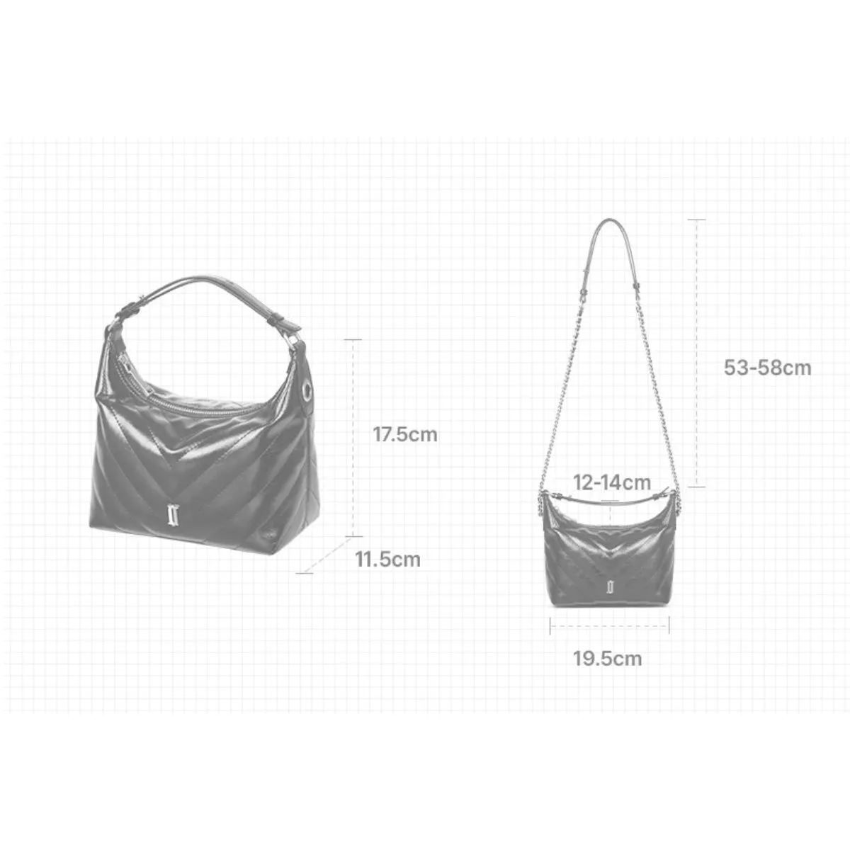 J.ESTINA ILLY SM Hobo Tote Shoulder Cross Bag White / from Seoul, Korea