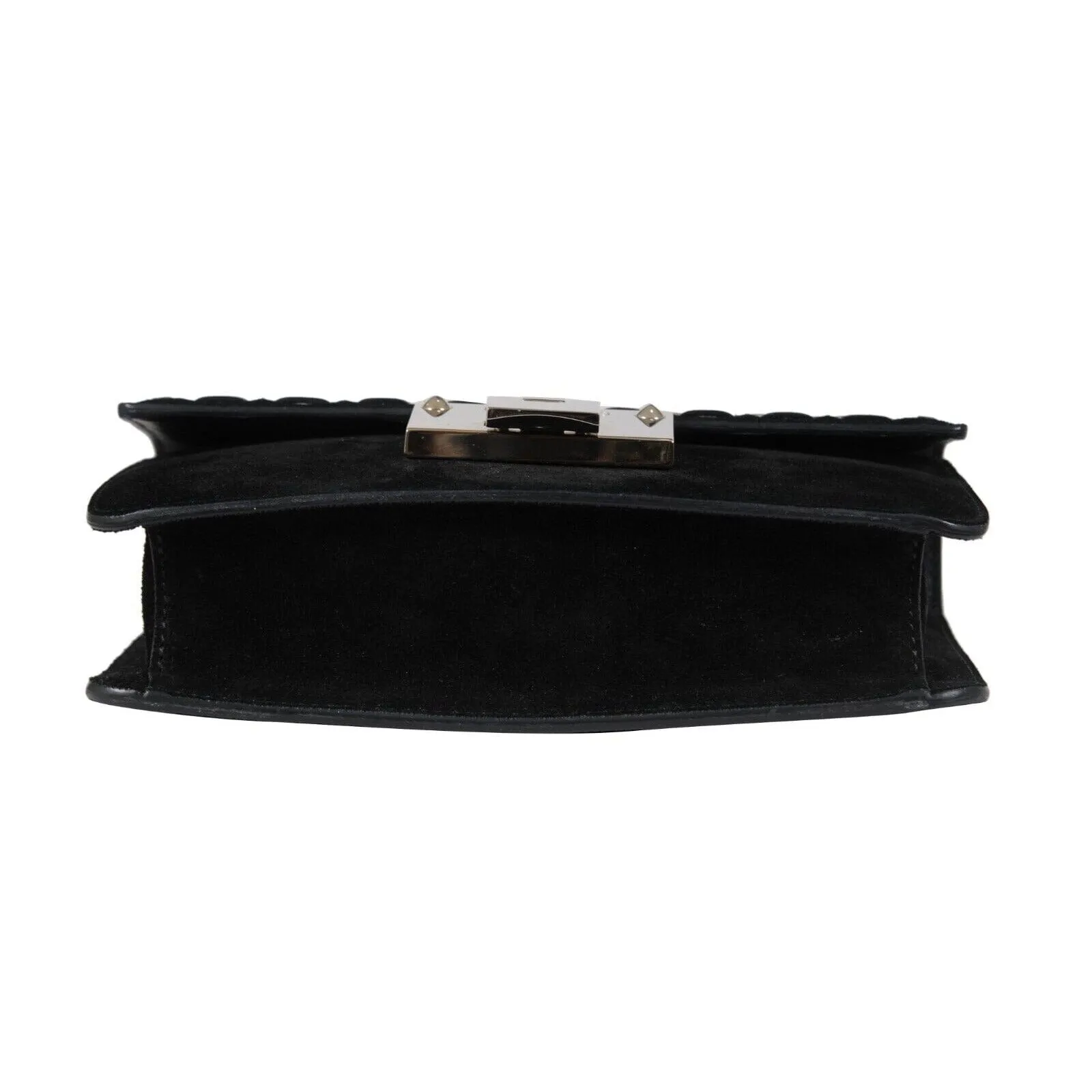 Jimmy Choo Womens Ruby Studded Black Suede Mini Top Handle Crossbody Bag