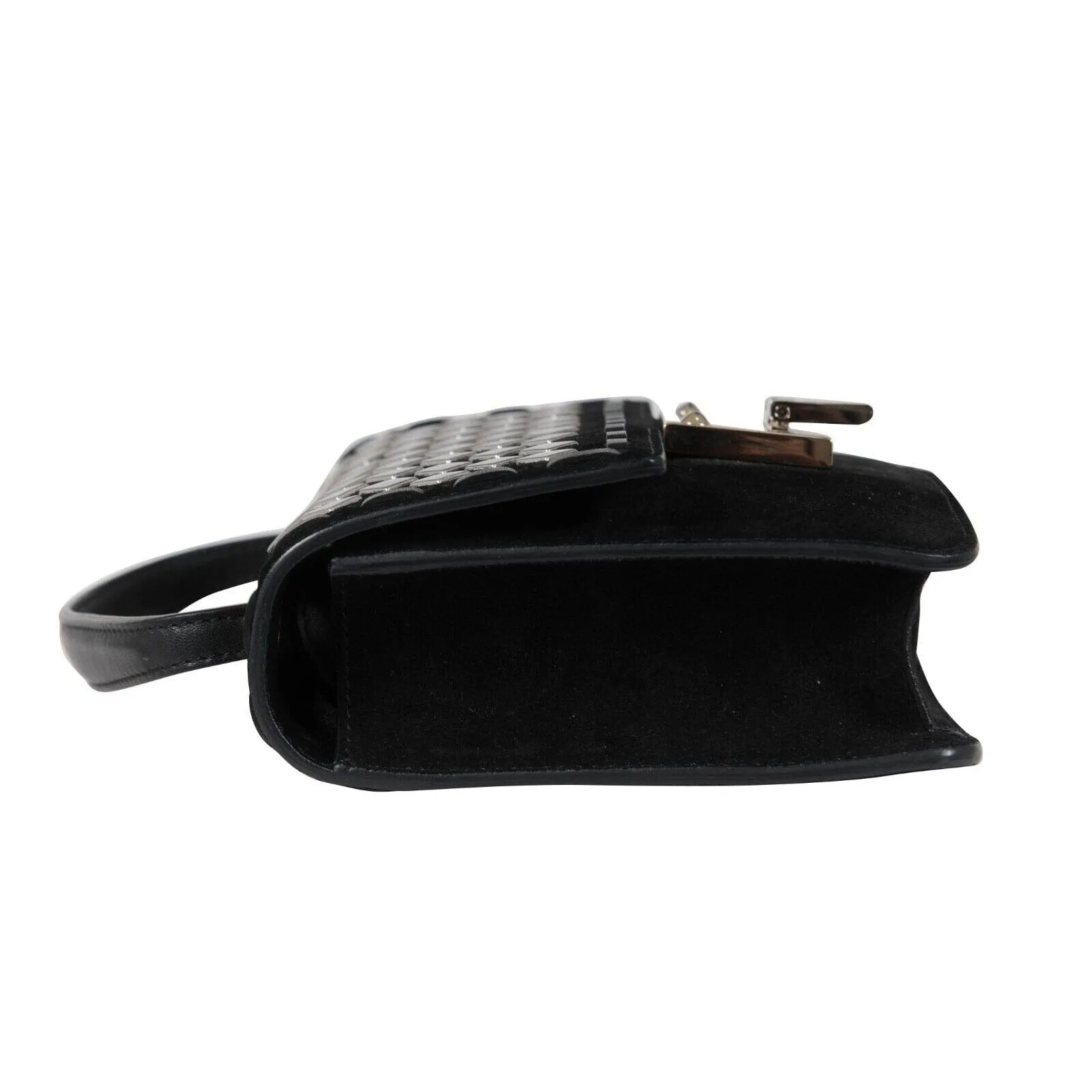 Jimmy Choo Womens Ruby Studded Black Suede Mini Top Handle Crossbody Bag