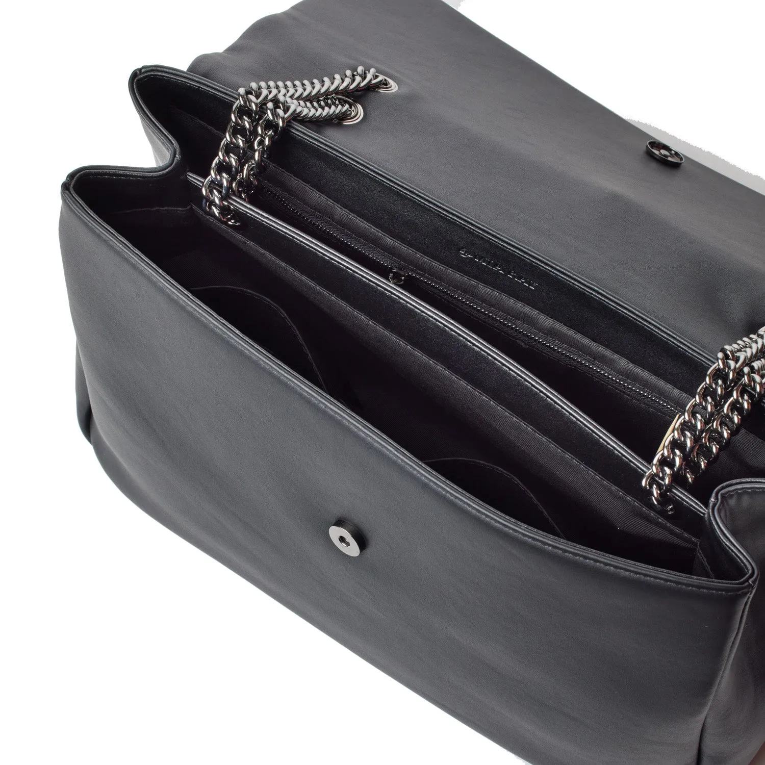 LARGE STANDARD FLAP BAG - BLACK