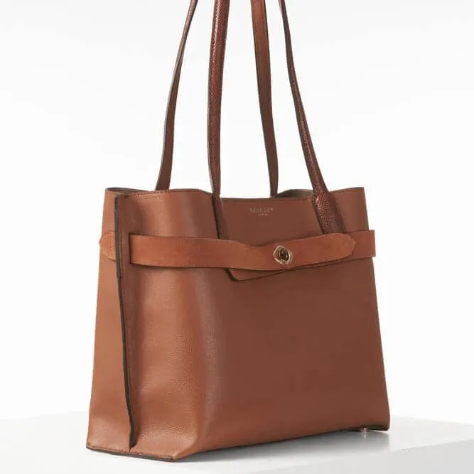 Luella Grey Oriana Laptop Tote in Conker
