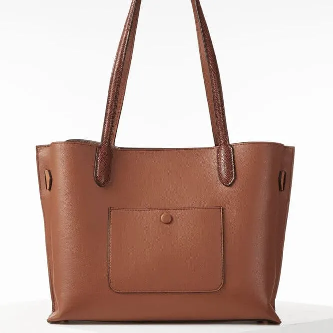Luella Grey Oriana Laptop Tote in Conker