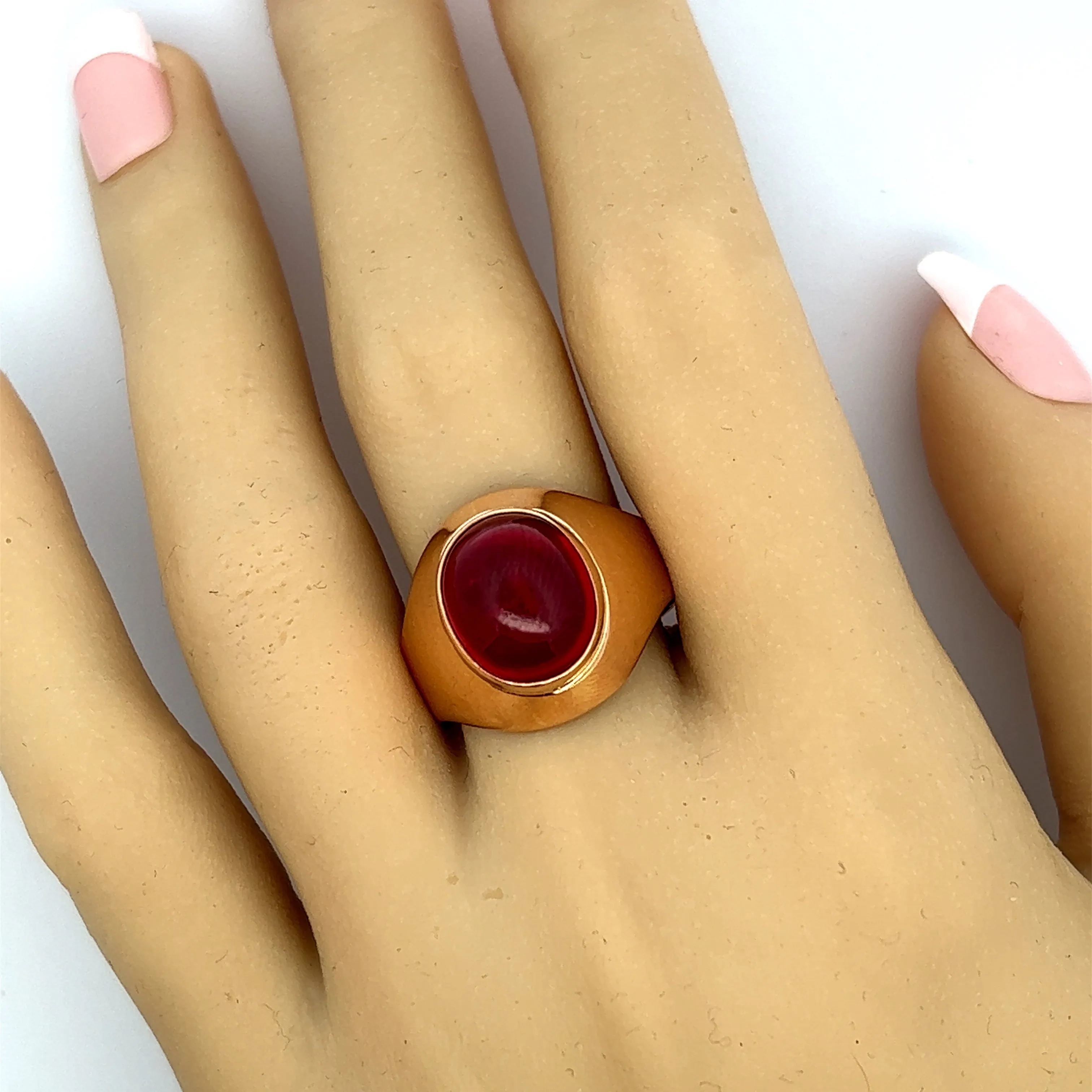 Magnificent Rose Gold Ruby Handmade Ring
