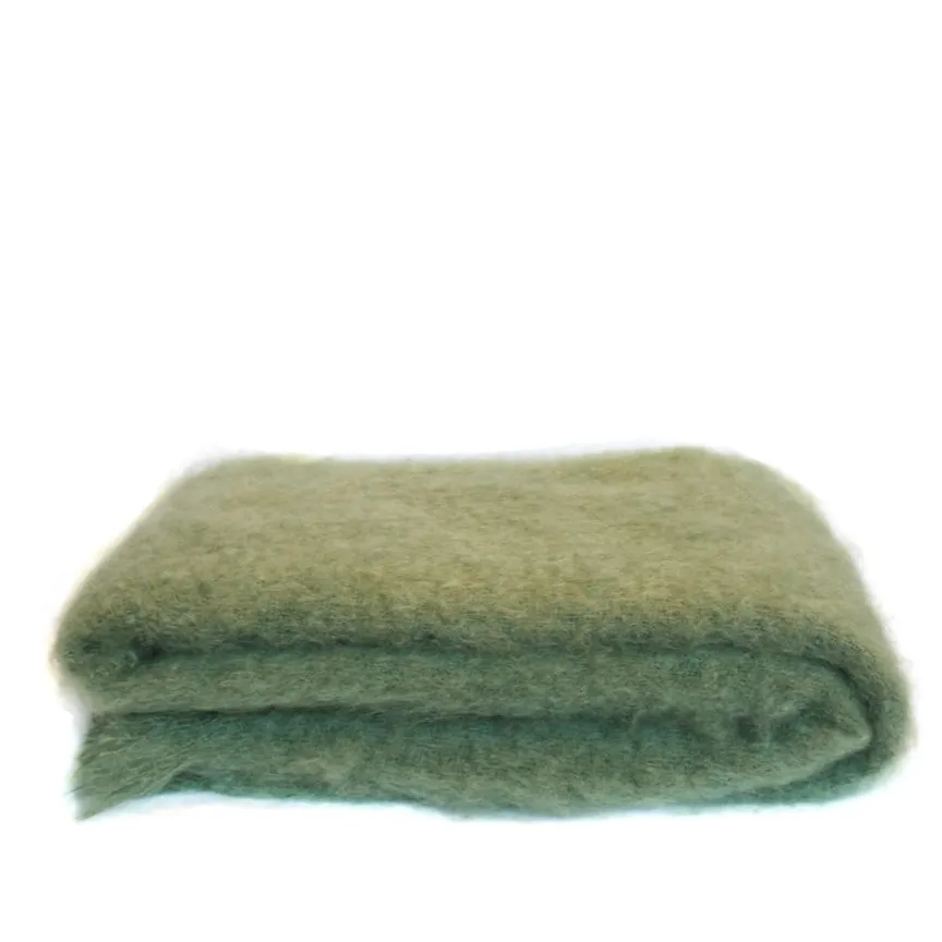 Mohair Throw, Olive