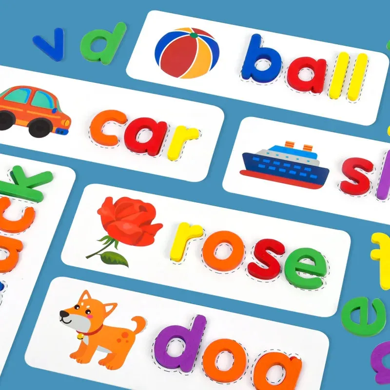 Montessori Wooden Spelling Word Games