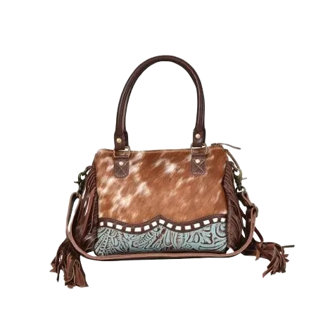 Myra Bag Ladies Brown Freckles Cowhide Concealed Carry Bag S-3348