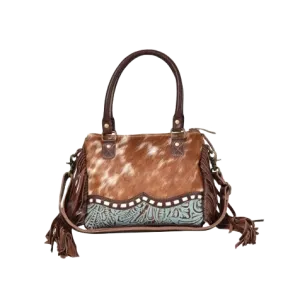 Myra Bag Ladies Brown Freckles Cowhide Concealed Carry Bag S-3348