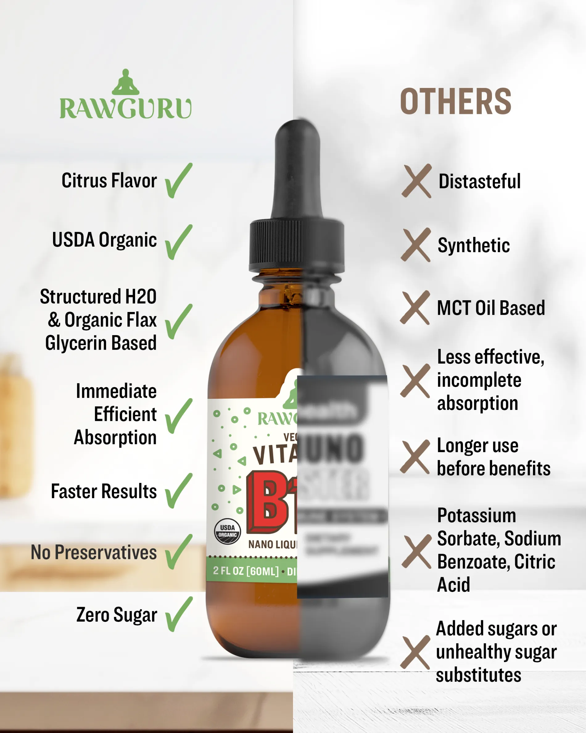 Organic Vegan Vitamin B12 Tincture (3 month supply)