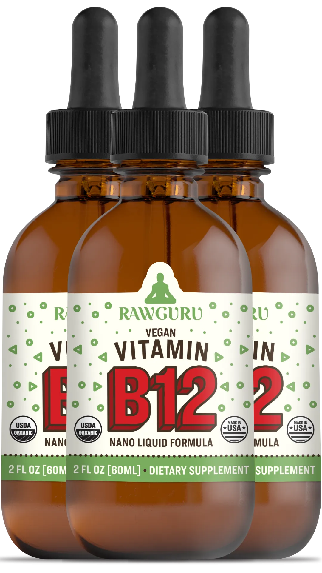 Organic Vegan Vitamin B12 Tincture (3 month supply)
