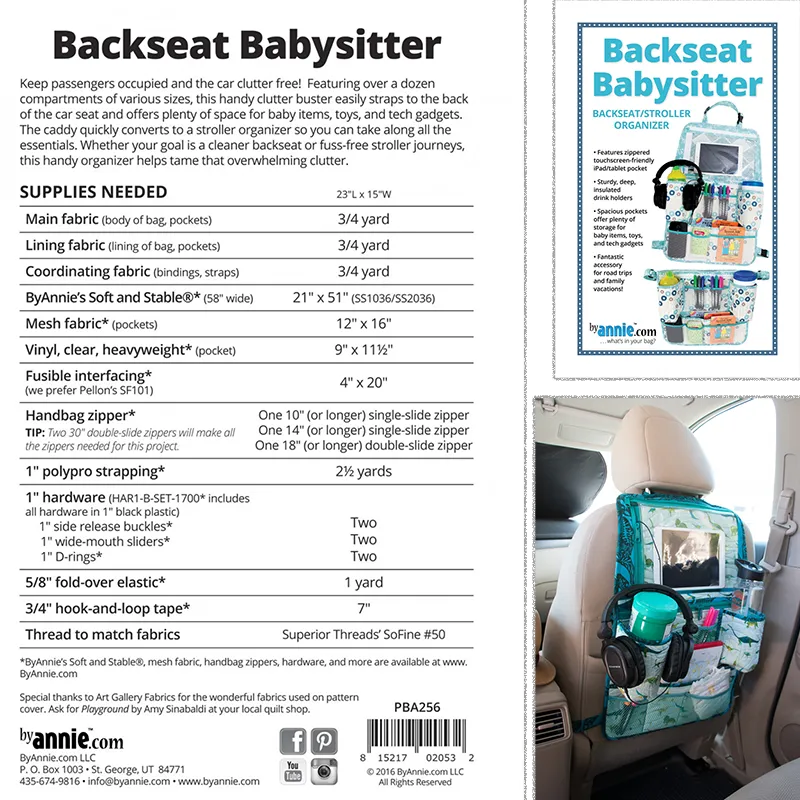 Pattern:  Backseat Babysitter byAnnie