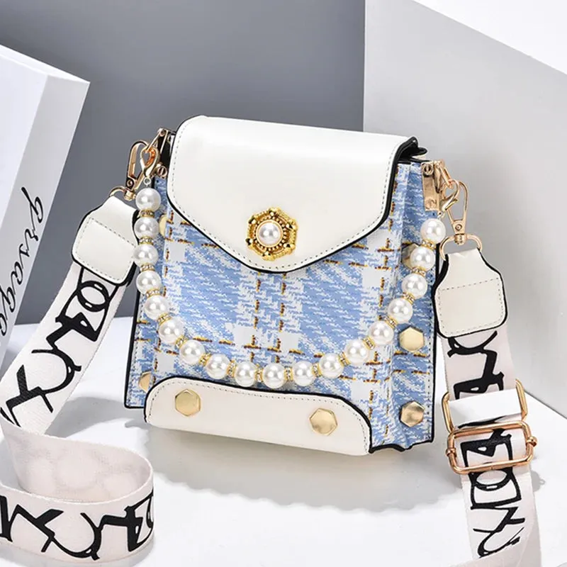 Pearl-Embellished Crossbody Bag