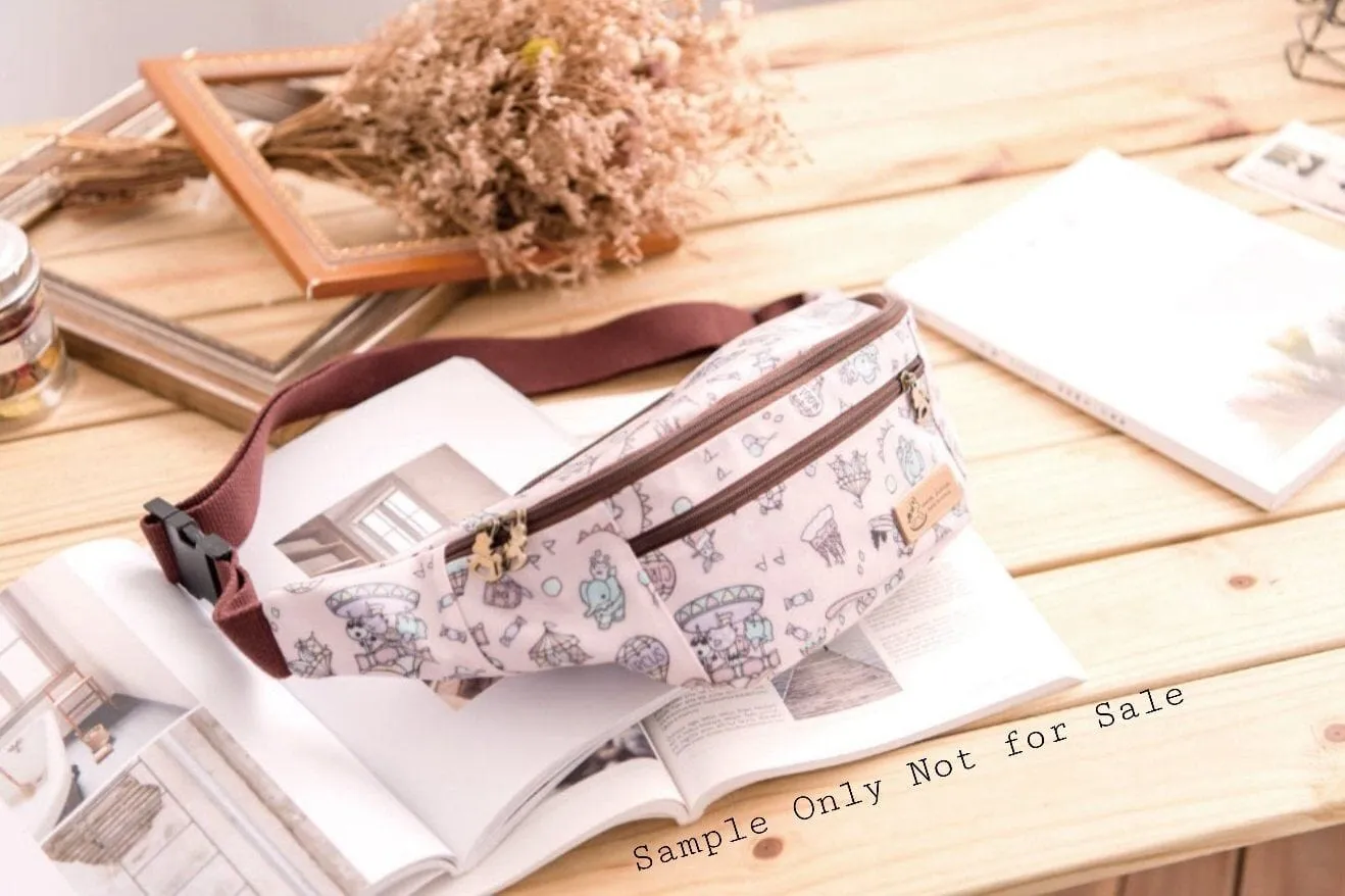 Periwinkle Blue Meow Cat Fanny Pack