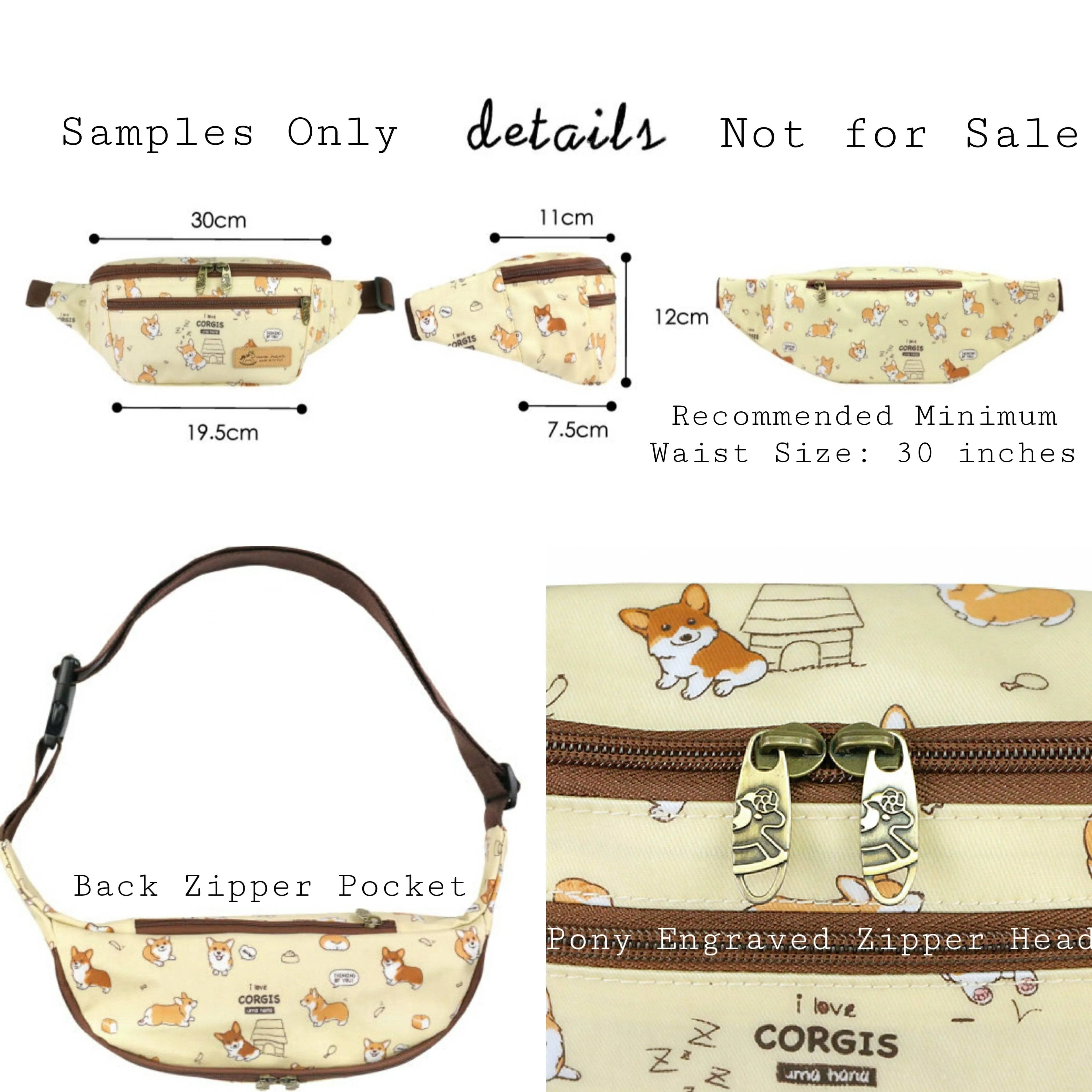 Periwinkle Blue Meow Cat Fanny Pack